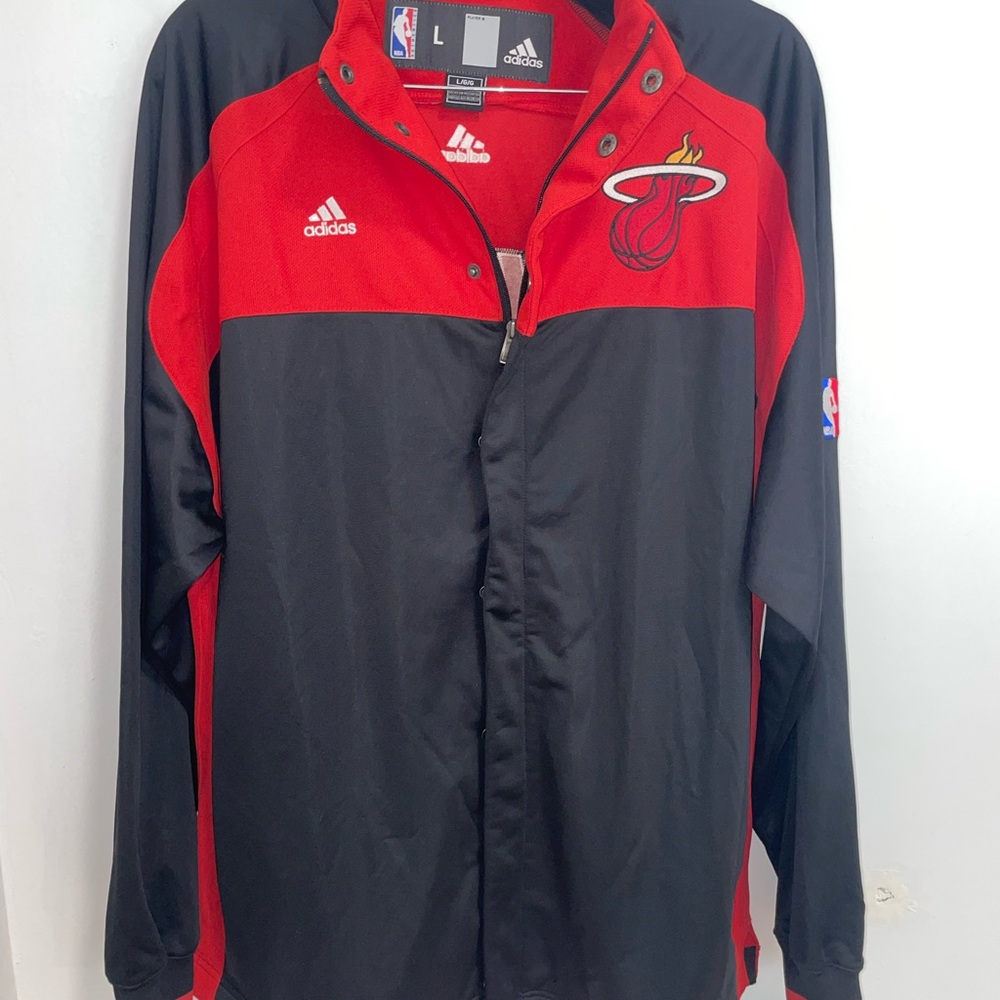 adidas Men's Miami Heat Red & Black Tracksuit (Jacket and Pants)